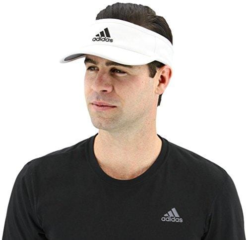 adidas Men's Superlite Performance Visor, White/Black, One Size [product _type] adidas - Ultra Pickleball - The Pickleball Paddle MegaStore