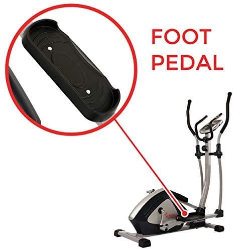 Sunny Health & Fitness Magnetic Elliptical Trainer Elliptical Machine w/  LCD Monitor and Heart Rate Monitoring - Endurance Zone - SF-E3804