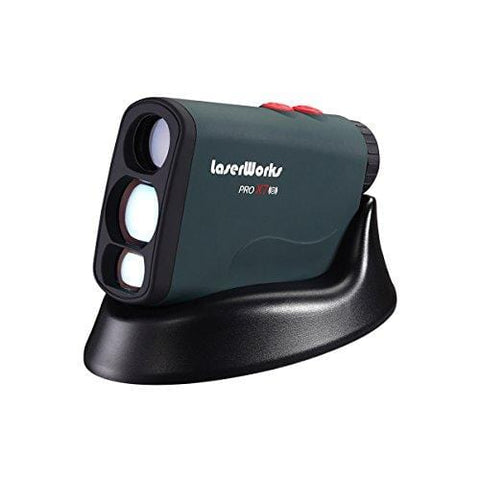 LaserWorks PRO X7 Golf Rangefinder with Flagpole Lock-Slope-Wireless Charging USB