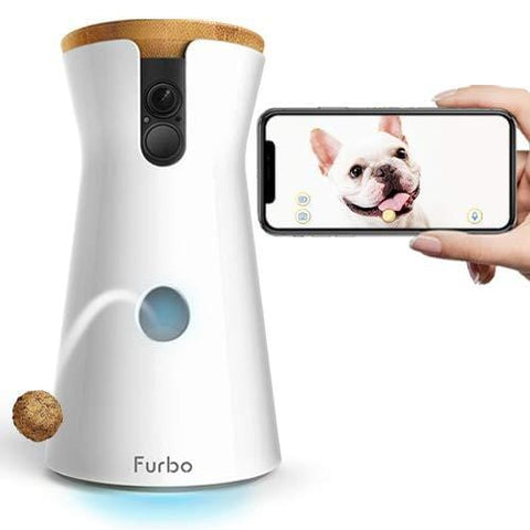 Furbo Dog Camera: Treat Tossing, Full HD Wifi Pet Camera and 2-Way Audio, Designed for Dogs, Compatible with Alexa (As Seen On Ellen)