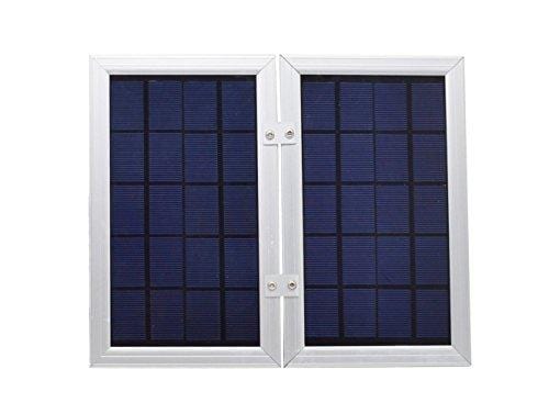 GVSHINE [6W Panel Foldable] Solar Mobile Light System, Solar Home DC System Kit, 3.7V Lithium Battery - 6W Foldable Panel Solar Home System Kit - Including 3 Cell Phone Charger - 2 LED Lights