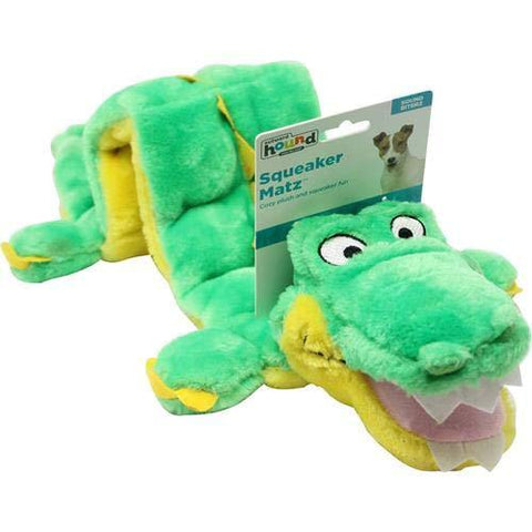 Kyjen Plush Puppies Alligator Squeaker Dog Toy (16 Squeakers)