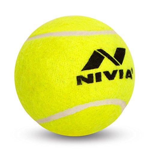 Nivia Heavy Tennis Ball Cricket Ball (Pack of 6), Yellow