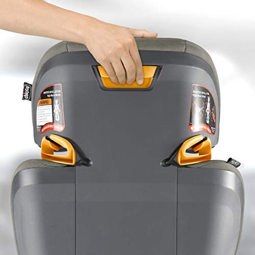 Chicco KidFit Zip 2-in-1 Belt Positioning Booster Car Seat, Steel Grey