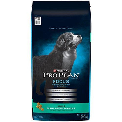 Purina Pro Plan High Protein Giant Breed Dry Dog Food; FOCUS Giant Breed Formula - 34 lb. Bag