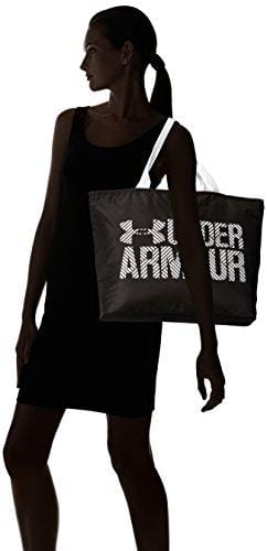 Under Armour Women's Big Wordmark Tote 2.0,Black (001)/White, One Size