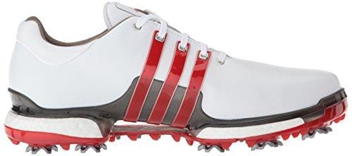 adidas Men's TOUR 360 2.0 Golf Shoe, White/Scarlet/Dark Silver Metallic, 11 M US [product _type] adidas - Ultra Pickleball - The Pickleball Paddle MegaStore