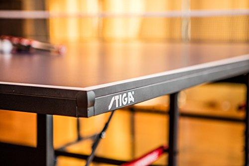 STIGA Advantage Competition-Ready Indoor Table Tennis Table 95% Preassembled Out of the Box with Easy Attach and Remove Net
