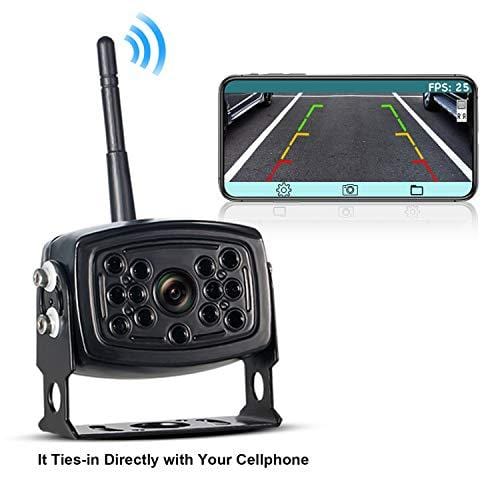 Wireless Phone Backup Camera Reversing Camera Trucks RV Trailers Campers WiFi App Backup Camera Waterproof Rearview Camera Works Smartphone, Tablet Android ... Smartphone, Tablet Android ...