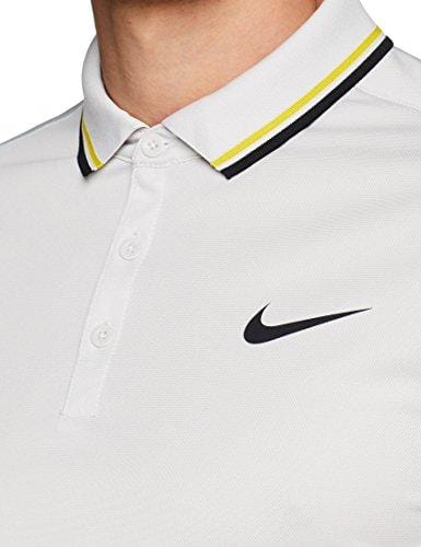 NIKE Men's Court Pique Tennis Polo (Vast Grey, Large)