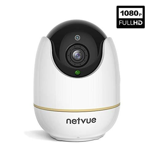 NETVUE Orb Cam Mini, 1080P FHD WiFi Indoor Security Camera, Night Vision