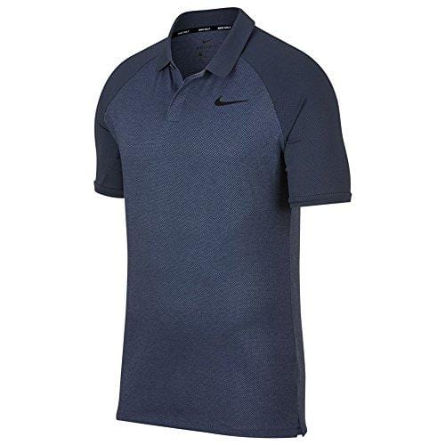 Nike Dry Raglan Golf Polo 2018 Light Carbon/Thunder Blue/Heather/Black Large