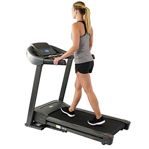 Sunny Health & Fitness T7643 Heavy Duty Walking Treadmill with 350 lb High Weight Capacity, Wide Walking Area and Folding for Storage