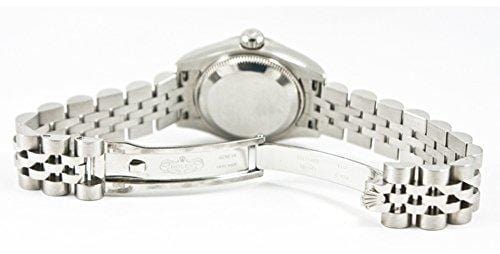 Rolex Ladys New Style Heavy Band Stainless Steel Datejust Model 179174 Jubilee Band 18K White Gold Fluted Bezel Silver Diamond Dial