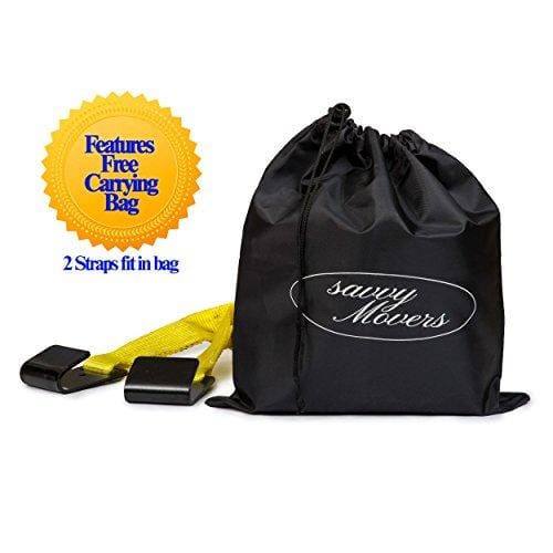 Tow Dolly Straps with Flat Hooks & Carrying Bag (2 Pack) - Essential Vehicle Tow Dolly Strap Harness (10.000 lbs Working Capacity) - Universal Tow Dolly Straps System & Flat Hook Design