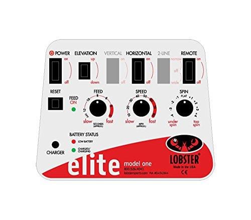 Lobster Sports – Elite One Tennis Ball Machine – Battery Operated – Lightweight – Full-Featured Tennis Ball Hopper – 4- to 8-Hour Battery Life – 60-Degree Lobs – Optional Accessories