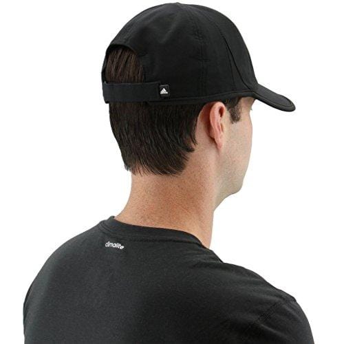 adidas Men's Superlite Relaxed Adjustable Performance Cap, Black/White, One Size [product _type] adidas - Ultra Pickleball - The Pickleball Paddle MegaStore