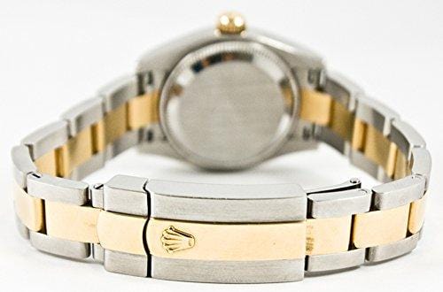 Rolex Ladys New Style Heavy Band Stainless Steel & 18K Gold Datejust Model 179173 Jubilee Band Fluted Bezel White Roman Dial