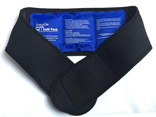 SnowGe 2 Large Hot Cold Ice Gel Pack with 1 Waist/Lumbar Back Belt Wrap Support for Pain Relief (Knee,Neck,Shoulder,leg,hip etc.)
