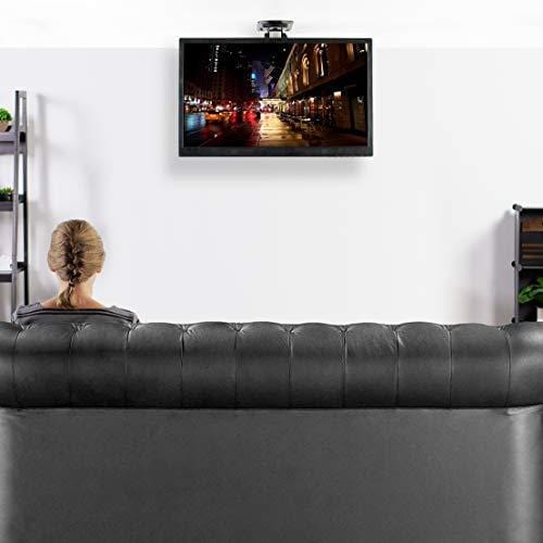 VIVO Manual Flip Down Ceiling Mount for 13" to 27" Flat Screens | Folding Tilt Pitched Roof & Under Cabinet Mounting for LCD TV and Monitors (MOUNT-M-FD27)