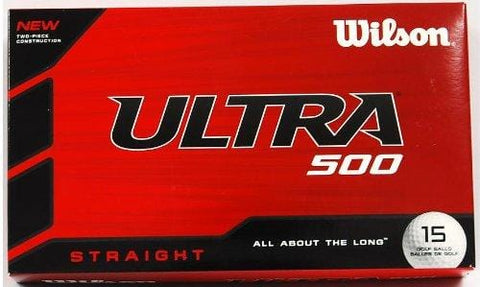 Wilson Ultra 500 Straight Golf Ball (15-Pack), White