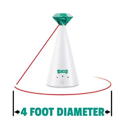 Ruff 'n Ruffus Automatic Laser Cat Toy + Free Bonus 3-in-1 Chase Toy | Interactive Cat Chase Toy | 3 Rotating Modes | Auto Shut-Off | AA Battery Operated | Kitten/Cat Owner's Gift Idea
