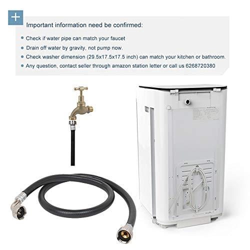 kapas kps35-735h2 upgraded compact washing machine, fully automatic 2-in-1 washer and dryer machine build-in pump and long hose, 8 lbs. capacity 8 lbs. top load tub washer