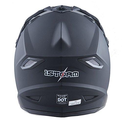 1Storm Adult Motocross Helmet BMX MX ATV Dirt Bike Helmet Racing Style HF801; Matt Black