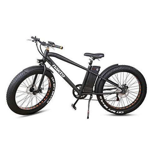 NAKTO Fat Tire Electric Bicycle 350W Brushless Motor Electric Ebike 36V/10A Removable High Capacity Waterproof Lithium Battery 6-Speed-Shimano Adult Electric Bicycles