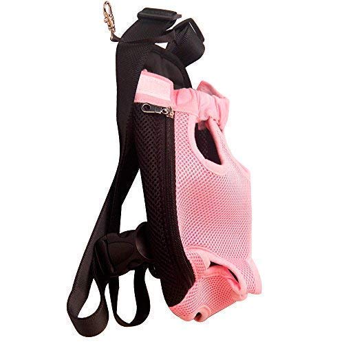 YINGJEE Dog Carrier Pink Legs Out Front Pet Carrier Backpack Comfortable Puppy Bag with Shoulder Strap and Sling for Travel Hiking Camping Outdoor