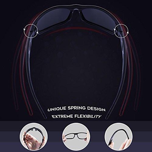 RIVBOS Polarized Sports Sunglasses Driving Sun Glasses Shades for Men Women Tr 90 Unbreakable Frame for Cycling Baseball Running Rb833 833-black Night Version Lens [product _type] RIVBOS - Ultra Pickleball - The Pickleball Paddle MegaStore