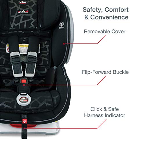 Britax Advocate ClickTight Convertible Car Seat - 3 Layer Impact Protection - Rear and Forward Facing - 5 to 65 Pounds, Mosaic