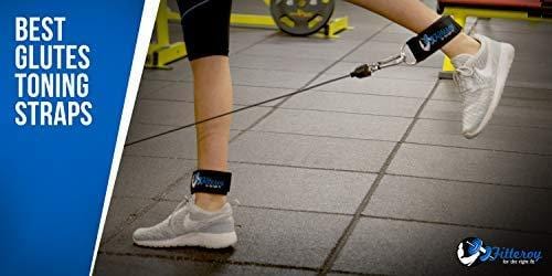 Fitteroy Ankle Straps for Cable Machine and Resistance Exercises (Pair) Strengthens and Tones Glutes and Hamstrings