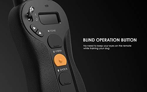 ieGeek Dog Training Collar for 2 Dogs - Rechargeable and Waterproof Shock Collar - 1960ft Blind Operation Remote Controlled Electric Collar with Tone/ Vibration/ Shock for Small/ Medium/ Large Dogs