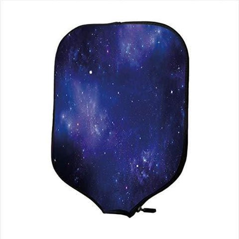 iPrint Neoprene Pickleball Paddle Racket Cover Case,Dark Blue,Deep in Awesome Space Ethereal Image Exploration Galaxy Nebula Sky,Dark Blue Blue Lavander,Fit for Most Rackets - Protect Your Paddle