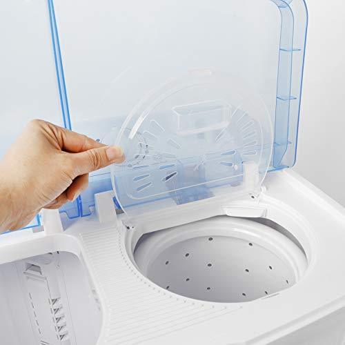 SUPER DEAL 5th Generation Mini Compact Twin Tub Washing Machine 17.6lbs Washer and Spinner 2IN1 Ideal for Dorms, Apartments, RV, Camping
