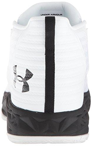 Under Armour Men's Jet Mid Basketball Shoe, White (100)/Black, 8.5