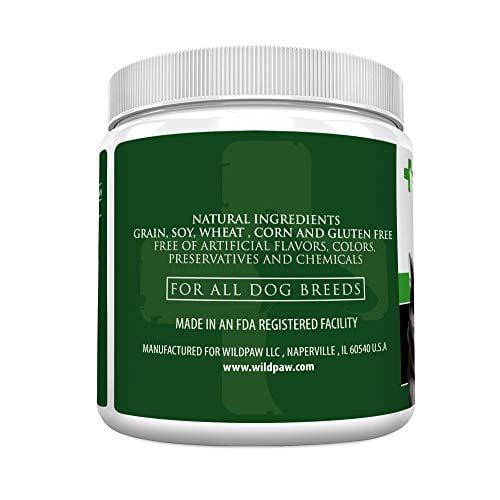 Hemp Hip & Joint Support Supplement for Dogs : Organic Hemp Oil + Hemp Powder Dog Chew with Turmeric & Glucosamine Chondroitin MSM - Arthritis Pain Relief & Improved Mobility in Joints - 90 Treats
