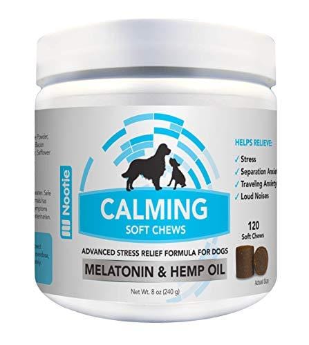 Nootie Calming Treats for Dogs 120CT - Dog Anxiety Relief Organic Passion Flower 150Mg of Hemp Oil for Dogs per Soft Chew Calming Aid for Anxiety Relief for Dogs and Pets Calming Dog Treats