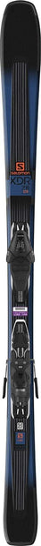 SALOMON XDR 76 St Skis w/Lithium 10 Bindings Mens Sz 140cm Black/Blue/Orange