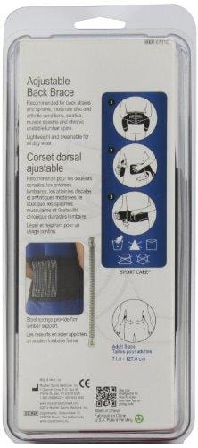 Mueller Adjustable Back Brace, Black, One Size