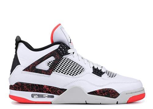 Nike Men's Air Jordan 4 Retro White/Black-Bright Crimson 308497-116 (Size: 10.5)