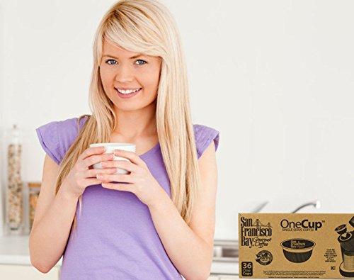 San Francisco Bay OneCup, Organic Rainforest Blend, Single Serve Coffee K-Cup Pods (36 Count) Keurig Compatible
