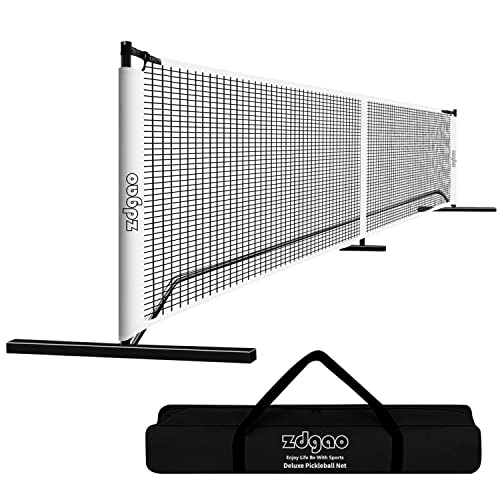 Zdgao Pickleball Net Portable Outdoor in Regulation Size 22FT x 3 FT w/Sturdy Metal Frame and Carry Bag | Pickle Ball Net Set for Driveway, Backyard