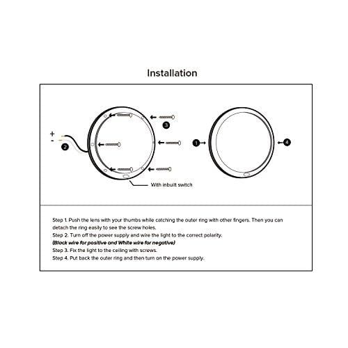 Dream Lighting 12volt LED Panel Ceiling Dome Light Fixture with Switch for RV Motorhome & Marine-8.5 Inches, with Memory Function, Cool White & Blue
