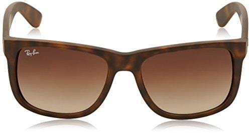 Ray-Ban Justin RB4165 Sunglasses-710/13 Rubber Light Havana/Brown Gradient-55mm