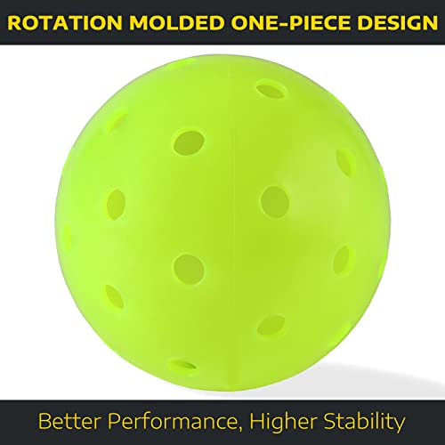 A11N S40 Outdoor Pickleball Balls- USAPA Approved, 6-Pack, Neon Green