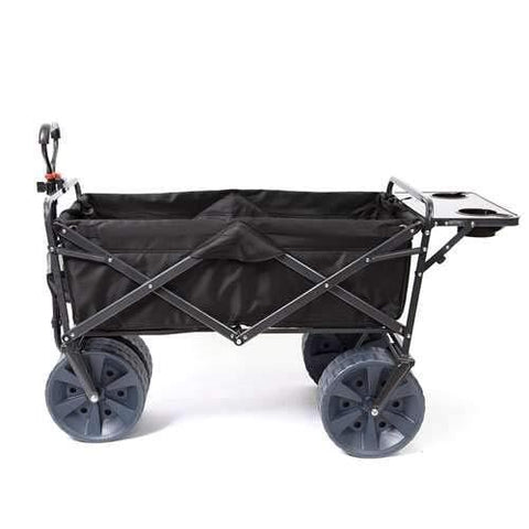 Mac Sports Heavy Duty Collapsible Folding All Terrain Utility Wagon Beach Cart with Table - Black [product _type] Mac Sports - Ultra Pickleball - The Pickleball Paddle MegaStore
