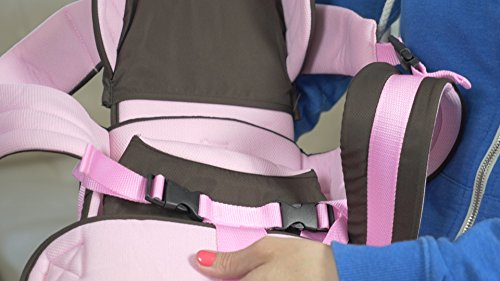 Family First Enterprises Baby Carrier 4 Position 360 Sling, Front & Rear Facing, Backpack Positions, Newborn to Toddler, Easy in & Out-Padded Straps & Waist Belt, Pink