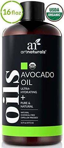 ArtNaturals USDA Organic Avocado Oil - (16 Fl Oz / 473ml) - Massage Oil & Moisturizer - 100% Pure Expeller Pressed and Hexane Free- for Hair, and Skin - Treatment for Age Spots Dry Skin and Scars